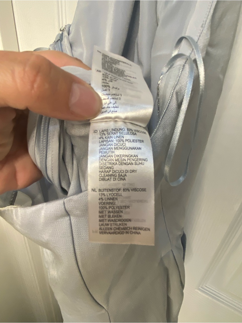 Reiss 6 Carta Backless Powder Blue Halter-Neck Wide-Leg Silhouette Jumpsuit - Picture 13 of 13